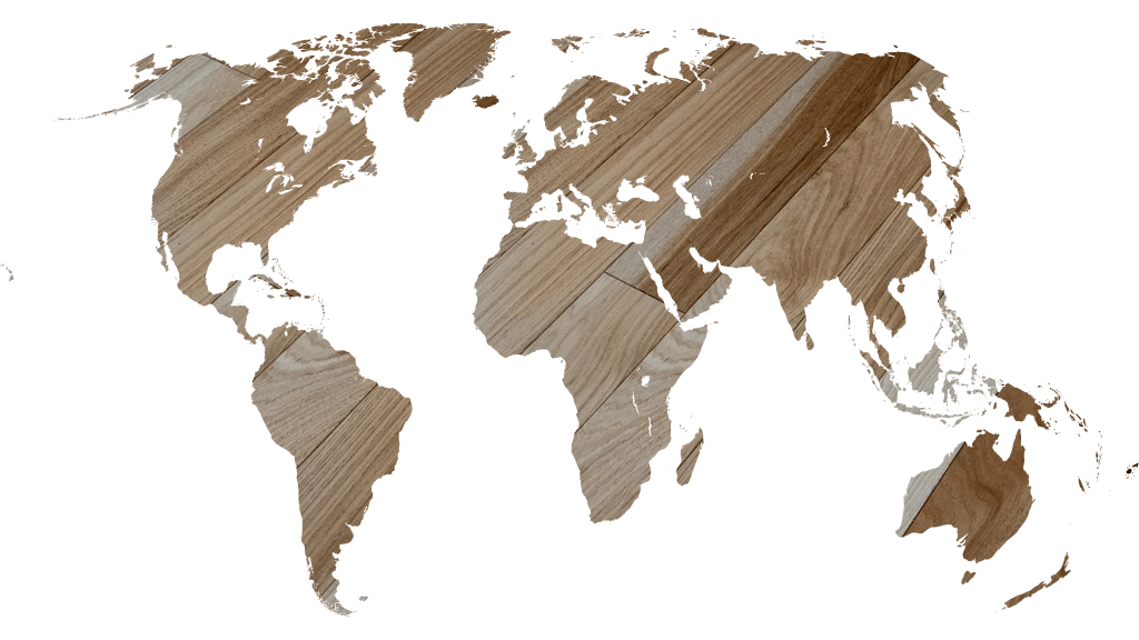 Wood Themed Map of the World